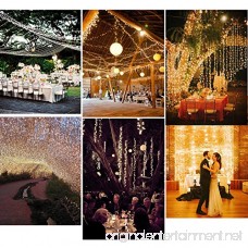 Kohree Curtain Lights Wedding Light Remote Control Outdoor Indoor Icicle String Lights for Christmas Home Church Balcony Holiday Party Decorations Warm White 300 Leds 8 Mode UL Certified - B01MD1KMN5