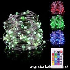 LED Fairy Lights 33ft 100 LEDs Battery Operated String Lights Waterproof Multi Color Changing Firefly Lights with Remote Control for Indoor Outdoor Bedroom Patio Wedding Party Christmas Decorations - B075PXDHX8