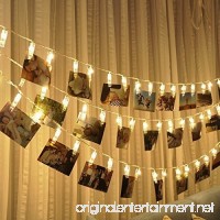 LED Photo String Lights-Magnoloran 20 Photo Clips Battery Powered Fairy Twinkle Lights  Wedding Party Home Decor Lights for Hanging Photos  Cards and Artwork (7.2 Feet  Warm White) - B01GEFUB5I