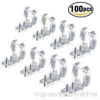 LED Rope Light Clips Holder – Plastic Mounting Clips for Led Light Wall Mount and Bar Mount 100PCS Clips with 200PCS Screws 1/2 inches - B07BTJ5L3M