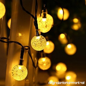 LEDGLE Globe Solar String Lights Fairy Bubble Lights Waterproof LED Crystal Ball Light 30 LED Lights Warm White 20ft 8 Modes Perfect for Decorating House Garden and Courtyard - B0757F5Z3G