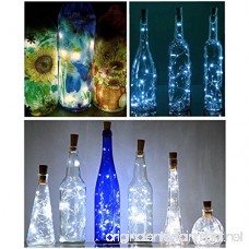 LoveNite Wine Bottle Lights with Cork 8 Pack Battery Operated 15 LED Cork Shape Silver Wire Colorful Fairy Mini String Lights for DIY Party Decor Christmas Halloween Wedding (Cool White) - B07BLR18NP