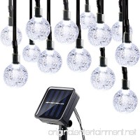 Lumitify Globe Solar Christmas String Lights  19.7ft 30 LED Fairy Crystal Ball Lights  Outdoor Decorative Solar Lights for Home  Garden  Patio  Lawn  Party and Holiday(White) - B0747KDW96