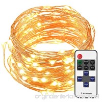 Mpow LED String Lights with Remote Control  33ft 100LED Waterproof Decorative Lights Dimmable  Copper Wire Lights for Indoor and Outdoor  Bedroom  Patio  Garden  Wedding  Parties (Warm White) - B01G4YX2QY