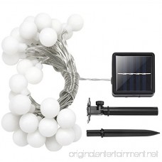 Oak Leaf 30-LED Globe Outdoor Solar String Lights Warm White 13 Feet IP44 Waterproof - B01LZ85DNU
