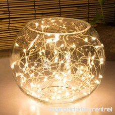 Oak Leaf 60-LED Starry Fairy String Lights Silver Wire Battery Operated 9.8ft Warm White - B014R170LO