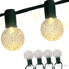 Pack of 25 G40 Globe LED Replacement Bulbs for Patio Outdoor String Lights C7/E12 Candelabra Base Sockets 0.5 Watt Warm White G40 Replacement Plastic Bulbs Full Waterproof & Break Resistant - B0796611TR