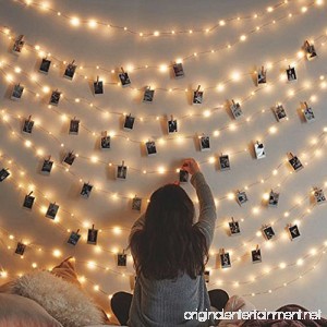 Photo Clips Lights Fairy 30 LED lights battery operated String Lights for Hanging Artwork Photos Memos and Paintings for bedroom dorm home décor (Warm White picture photo string lights) - B07DCG7N9L