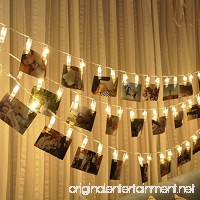 Photo clips string lights Battery Powered  20 LED 10ft Warm white Lights for Bedroon Wedding Party Christmas Propose Indoor Home Decor Lights for Hanging Photos  Cards  Memos and Artwork  EIISON - B072V39G5P