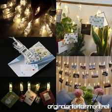 Photo Clips String Lights Reabeam Twinkle Light Wedding Anniversary Party Home Bar Coffee Shop Christmas Halloween Decor Lights Battery Powered for Hanging Pictures Notes Memos Artwork - B075JB4437