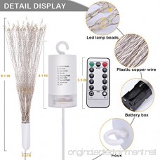 POHO 2 Pack LED Fairy Lights 8 Modes Dimmable String Lights Remote Control with Timer Hanging Starburst Lights Waterproof Starry Lights Decorative Copper Wire Lights for Parties - B07DP3W9W4