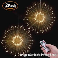 POHO 2 Pack LED Fairy Lights  8 Modes Dimmable String Lights  Remote Control with Timer  Hanging Starburst Lights  Waterproof Starry Lights  Decorative Copper Wire Lights for Parties - B07DP3W9W4