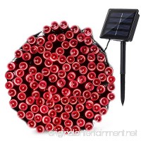 Qedertek 200 LED Solar Christmas Lights  72ft Fairy String Lights for Home  Porch  Patio  Garden  Lawn  Party and Christmas Tree Decorations(Red) - B01EHPO3SS