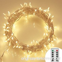 [Remote and Timer] 36ft 100 LED Outdoor Battery Fairy Lights (8 Modes  Dimmable  IP65 Waterproof  Warm White) - B014STP6I4