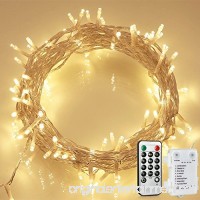 [Remote and Timer] 36ft 100 LED Outdoor Battery Fairy Lights  String Lights for Bedroom  Garden  Easter  Christmas Decoration (8 Modes  Dimmable  IP65 Waterproof  Warm White) - B077187D5M