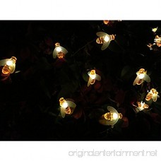 Semintech Solar String Lights with 20LED Outdoor Waterproof Simulation Honey Bees Decor for Garden Xmas Decorations Warm White - B0752PLTCH
