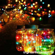Solar Mason Jar Lights - SurLight Solar String Lights Mason Jar Lids 6 Pack 20 LED Multi Color Changing Twinkle Fairy String Lights Mason Jar Lights Fit for Regular Mouth Jars (Jars Not Included) - B074178P7K