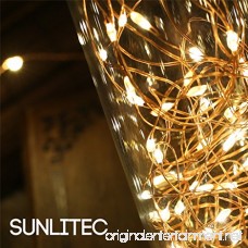 Solar String Lights Sunlitec 100 LEDs Starry String Lights Copper Wire solar Lights Ambiance Lighting for Outdoor Gardens Homes Dancing Christmas Party 2 pack - B075L8LPP5