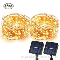 Solar String Lights  Sunlitec 100 LEDs Starry String Lights  Copper Wire solar Lights Ambiance Lighting for Outdoor  Gardens  Homes  Dancing  Christmas Party 2 pack - B075L8LPP5
