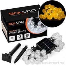 SOLVAO Solar Globe String Lights (30 LED) - Waterproof Outdoor Decorative Lighting for Your Patio Garden Deck Umbrella or Camping Trip - Create an Inviting Warm White Atmosphere Powered by the Sun - B01M5AR524