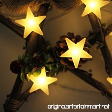 Star Lights String Battery Operated LED Star Lights 40 Warm White Decorative Stars for Wedding Birthday Holidays Rooms Indoor or Outdoor 16.4 FT - B078RKLDVV