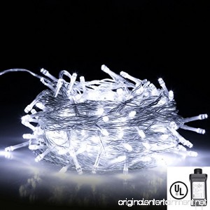 String Lights Bienna UL Listed Plug In 200 LED 100 ft/30M Multi Color Starry Fairy Lighting [8 Modes] [Waterproof] for Bedroom Outdoor Indoor Patio Home Christmas Xmas Holiday Wedding Party-Cool White - B075S2WWP8