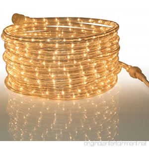 Tupkee Rope Light CLEAR - for Indoor and Outdoor use 24 Feet (7.3 m) - 10MM Diameter - 288 CLEAR Incandescent Long Life Bulbs Rope Lights - B074WPLV8V