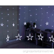 Twinkle Star 12 Stars 138 LED Curtain String Lights Window Curtain Lights with 8 Flashing Modes Decoration for Christmas Wedding Party Home Patio Lawn White - B07BGZSYXG
