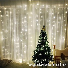 Twinkle Star 300 LED Window Curtain String Light for Wedding Party Home Garden Bedroom Outdoor Indoor Wall (White) - B06Y44G3TS