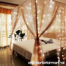 Ucharge Window Curtain Icicle Lights 29V 306 LED with 8 Modes String Fairy String Light Warm White Led Curtain Light 9.8ft x 9.8ft UL Listed - B01D9FZYAI