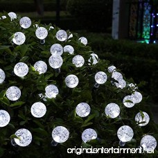 Vivii Solar String Light 20 ft 30 LED Crystal Ball Waterproof String Lights Solar Powered Fairy Lighting for Garden Home Landscape Holiday Decorations White 2 Pack - B07449DSQ8
