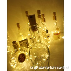 Wine Bottle Lights with Cork LoveNite 10 Pack Battery Operated LED Cork Shape Silver Copper Wire Colorful Fairy Mini String Lights for DIY Party Decor Christmas Halloween Wedding (Warm White) - B075H7KFP6