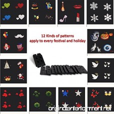 12 Pattern LED Changeable Projector Spotlight Decorated Remote Control Included for Holiday Christmas Wedding Party - B079518VFZ