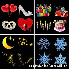 12W Led Projector Light with Remote 16 Pattern Slides of 3D Pictures for Valentines Lovers Wedding Birthday Party Holiday Moon Stars Snowflakes Indoor and Outdoor Use - B075F5K7MH
