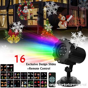 AMILE Holiday Projector Light Rotating Light with 16PCS Switchable Lens for Easter Birthday Wedding Party Christmas Halloween - B074KF1R9M