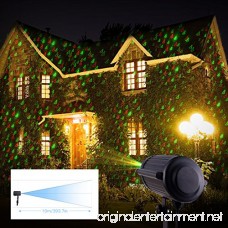 Betopper Garden Laser Waterproof Outdoor Lights Projector with RF Remote Control - Red and Green Color Moving Laser Shower (Stars Snowflake Santa Bells Tree Snowman) - B0769GC5K5