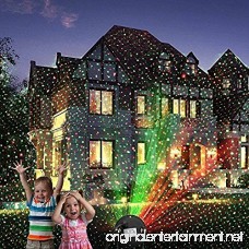 Christmas laser lights outdoor projector laser lights RayGold Aluminum alloy shell.Landscape Green & red Projector. garden laser light star shower - B072BHH236