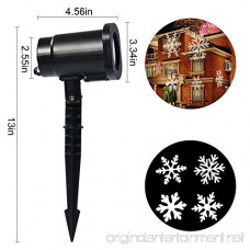Christmas Light HONGGE LED Moving Snowflakes Projector Light Party Light with Waterproof IP65 for Holiday Garden Indoor/Outdoor Home Decor Wall Decoration. - B075FR3Q5T