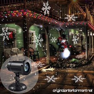Christmas Light HONGGE LED Moving Snowflakes Projector Light Party Light with Waterproof IP65 for Holiday Garden Indoor/Outdoor Home Decor Wall Decoration. - B075FR3Q5T