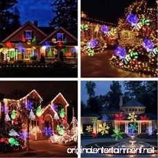 Christmas Light Projector LOHASLY Rotating Night Light Projector Snowflake Spotlight 10 Slides Multi Dynamic Lighting Landscape Led Projector Light Show for Halloween Party Multi - B01MSULG5L