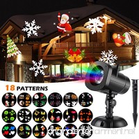 Christmas Lights Projector 18 Moving Slide Shows Snowflake Star Holiday Shower Projector Outdoor Party Slide Show Projection Lighting for Xmas Halloween Birthday Party Decorations - B077RVBGZS
