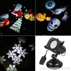 Christmas New Year's Day Valentine’s Day Carnival Birthday SENQIAO Projector Light 12 Pattern LED Landscape Light Waterproof Garden Lamp Projection Lighting for Holiday Party Garden Decoration - B01MA5WHF5