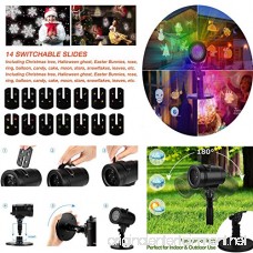 Christmas Projector Light Party LED Projector Lights Switchable Slides/14 Patterns Decorative Light for Halloween Thanksgiving Holiday 4 Speed Modes IP65 Waterproof Timing Function Thermal Module - B072QBRXD5