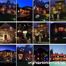 Christmas Projector Lights 12 PCS Slides Outdoor Projection Lights Waterproof Landscape LED Lamp for Holiday Party Birthday Halloween Easter Wedding Decoration - B076P94BZG