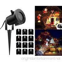 Christmas Projector Lights  12 Slides Waterproof IP65 Outdoor Landscape 4W Motion LED Projection Lights for Decoration Lighting on Xmas Holiday Birthday Wedding Party - B07BMX9W4C