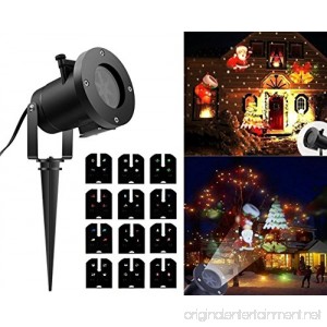 Christmas Projector Lights 12 Slides Waterproof IP65 Outdoor Landscape 4W Motion LED Projection Lights for Decoration Lighting on Xmas Holiday Birthday Wedding Party - B07BMX9W4C