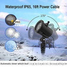 Christmas Projector Lights 16 Slides Waterproof IP65 Outdoor Landscape 6W Motion LED Projection Lights 16ft Power Cable for Decoration Lighting on Xmas Holiday Birthday Wedding Party - B075ZS91JZ