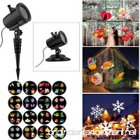 Christmas Projector Lights  16 Slides Waterproof IP65 Outdoor Landscape 6W Motion LED Projection Lights  16ft Power Cable for Decoration Lighting on Xmas Holiday Birthday Wedding Party - B075ZS91JZ