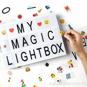 Dreamore Free Combination DIY Cinematic LED Light Box with 170 Letters and Emojis Cards - A4 Size - B075L7TF8Y