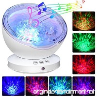Elecstars Ocean Wave Projector  Multicolor Ocean Wave Projection LED Lamp  Night Light Projector  Music Player  Room Decor for Baby Kids and Adults  Nursery Living Room and Bedroom - B07D3P8Y8V